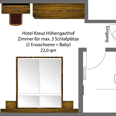 酒店 Kreuz Hoehengasthof